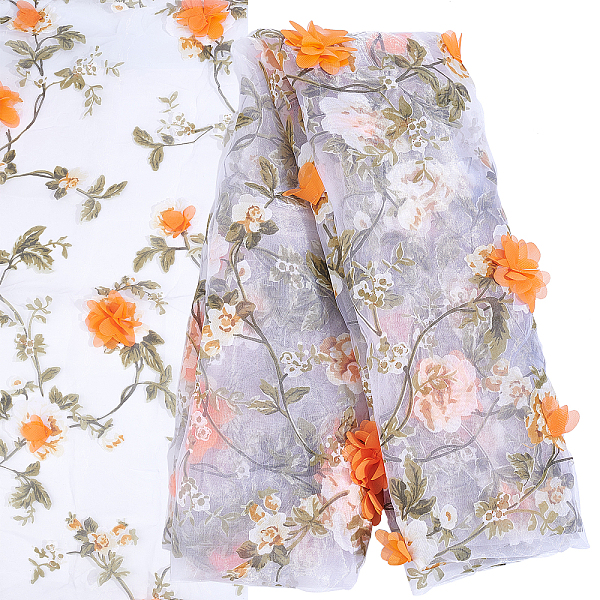 PandaHall Gorgecraft 1M Polyester Organza Fabric, with 3D Embroidery Rose, for Clothing Accessories, Dark Orange, 140cm, 0.95~1m/bag...
PandaHall Gorgecraft 1M Polyester Organza Fabric, with 3D Embroidery Rose, for Clothing Accessories, Dark Orange, 140cm, 0.95~1m/bag...