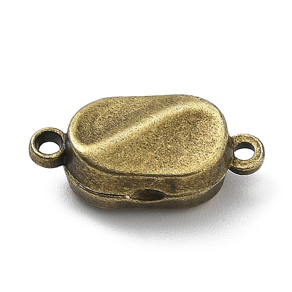 PandaHall Brass Magnetic Clasps with Loops, Oval, Antique Bronze, 7.5x17x6mm, Hole: 1.5mm Brass Oval
PandaHall Brass Magnetic Clasps with Loops, Oval, Antique Bronze, 7.5x17x6mm, Hole: 1.5mm Brass Oval