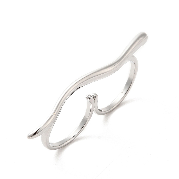 PandaHall Brass Double Rings, Open Cuff Rings, Platinum, Inner Diameter: 17~18mm Brass
PandaHall Brass Double Rings, Open Cuff Rings, Platinum, Inner Diameter: 17~18mm Brass