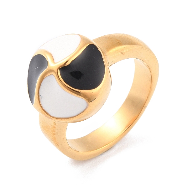 PandaHall Enamel Windmill Finger Ring for Women, Golden, Black, US Size 6~9(16.5~18.9mm) 304 Stainless Steel Black
PandaHall Enamel Windmill Finger Ring for Women, Golden, Black, US Size 6~9(16.5~18.9mm) 304 Stainless Steel Black