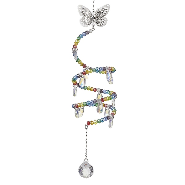 PandaHall Butterfly Brass & 304 Stainless Steel Hanging Suncatchers, with Glass Pendants and Beads, Stainless Steel Color, 330mm, Hole: 8mm...
PandaHall Butterfly Brass & 304 Stainless Steel Hanging Suncatchers, with Glass Pendants and Beads, Stainless Steel Color, 330mm, Hole: 8mm...