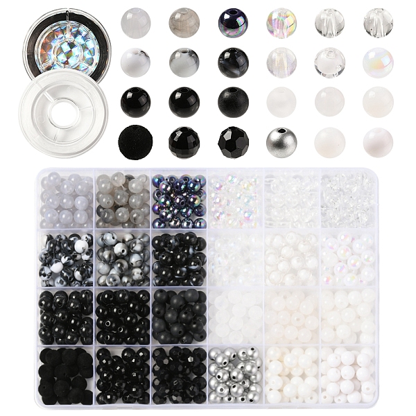 PandaHall DIY Beaded Stretch Bracelet Making Kit, Including Acrylic Round Beads, Elastic Thread, Black, Beads: 7~8mm, Hole: 1~2mm...
PandaHall DIY Beaded Stretch Bracelet Making Kit, Including Acrylic Round Beads, Elastic Thread, Black, Beads: 7~8mm, Hole: 1~2mm...