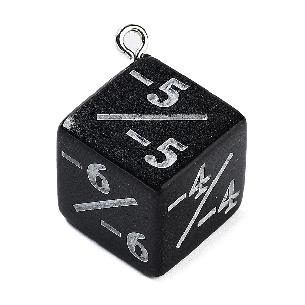 PandaHall Opaque Resin Pendants, Dice Charms, with Platinum Tone Iron Loops, Black, 29x22x15.5~16mm, Hole: 2mm Iron+Resin Dice Black
PandaHall Opaque Resin Pendants, Dice Charms, with Platinum Tone Iron Loops, Black, 29x22x15.5~16mm, Hole: 2mm Iron+Resin Dice Black