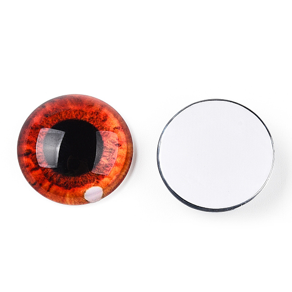PandaHall Glass Cabochons, Half Round with Eye, Orange Red, 20x6.5mm Glass Half Round
PandaHall Glass Cabochons, Half Round with Eye, Orange Red, 20x6.5mm Glass Half Round
