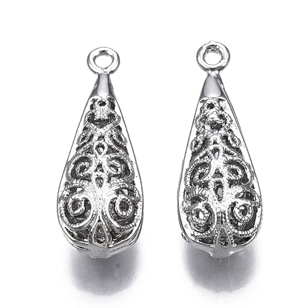 PandaHall Brass Pendants, Hollow, Nickel Free, Teardrop, Real Platinum Plated, 24x8.5x7.5mm, Hole: 1.4mm Brass Teardrop
PandaHall Brass Pendants, Hollow, Nickel Free, Teardrop, Real Platinum Plated, 24x8.5x7.5mm, Hole: 1.4mm Brass Teardrop