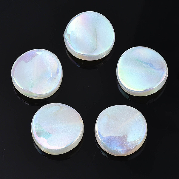 PandaHall Rainbow Iridescent Plating Acrylic Beads, Glitter Beads, Flat Round, White, 19.5x6mm, Hole: 1.8~2mm Acrylic Flat Round White
PandaHall Rainbow Iridescent Plating Acrylic Beads, Glitter Beads, Flat Round, White, 19.5x6mm, Hole: 1.8~2mm Acrylic Flat Round White