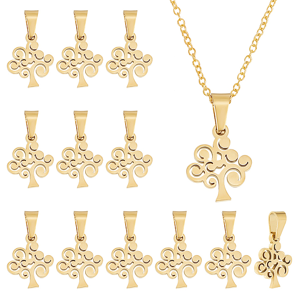 PandaHall Unicraftale 12Pcs 304 Stainless Steel Pendants, Tree of Life, Golden, 16x12x1.3mm, Hole: 6x3mm 304 Stainless Steel Tree of Life
PandaHall Unicraftale 12Pcs 304 Stainless Steel Pendants, Tree of Life, Golden, 16x12x1.3mm, Hole: 6x3mm 304 Stainless Steel Tree of Life