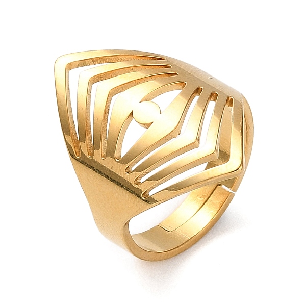 PandaHall 304 Stainless Steel Hollow Adjustable Rings, Golden, Eye, US Size 6(16.5mm), Wide: 4~24mm 304 Stainless Steel Eye
PandaHall 304 Stainless Steel Hollow Adjustable Rings, Golden, Eye, US Size 6(16.5mm), Wide: 4~24mm 304 Stainless Steel Eye