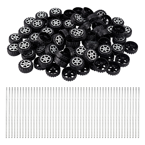 PandaHall GLOBLELAND 100Pcs Plastic Mini Rubber Findings Electric Car Wheels with 50 Pcs Iron Small Car Axle 2mm Dia Shaft Mini Tires..., Black
PandaHall GLOBLELAND 100Pcs Plastic Mini Rubber Findings Electric Car Wheels with 50 Pcs Iron Small Car Axle 2mm Dia Shaft Mini Tires..., Black
