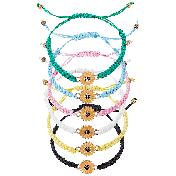 PandaHall FIBLOOM 6Pcs 6 Colors Alloy Enamel Sunflower Link Bracelets Set, Polyester Cord Adjustable Bracelets for Women, Mixed Color, Inner..., Multicolor
PandaHall FIBLOOM 6Pcs 6 Colors Alloy Enamel Sunflower Link Bracelets Set, Polyester Cord Adjustable Bracelets for Women, Mixed Color, Inner..., Multicolor