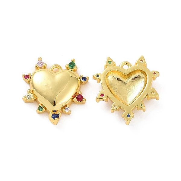 PandaHall Brass Micro Pave Cubic Zirconia Charms, Heart Charm, Real 18K Gold Plated, 15x14x3.5mm, Hole: 1mm Brass+Cubic Zirconia Heart
PandaHall Brass Micro Pave Cubic Zirconia Charms, Heart Charm, Real 18K Gold Plated, 15x14x3.5mm, Hole: 1mm Brass+Cubic Zirconia Heart