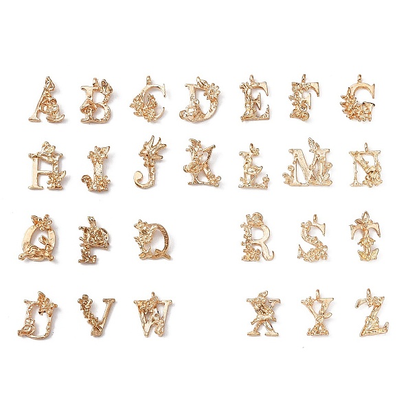 PandaHall Alloy Pendant, Letter with Flower, Light Gold, Letter A~Z, 13~18x10.5~18x2.5~6mm, Hole: 1.2~2mm Alloy Letter A~Z
PandaHall Alloy Pendant, Letter with Flower, Light Gold, Letter A~Z, 13~18x10.5~18x2.5~6mm, Hole: 1.2~2mm Alloy Letter A~Z