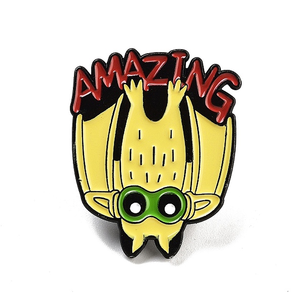 PandaHall Alloy Enamel Brooch, for Backpack Clothes, Crocodile Skull Owl Giraffe, Bat, 30x24.5x1.8mm Alloy+Enamel Bat Yellow
PandaHall Alloy Enamel Brooch, for Backpack Clothes, Crocodile Skull Owl Giraffe, Bat, 30x24.5x1.8mm Alloy+Enamel Bat Yellow