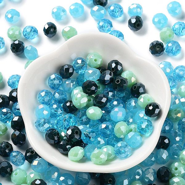 PandaHall Glass Beads, Faceted, Rondelle, Steel Blue, 8x6mm, Hole: 1mm, about 145pcs/60g Glass Rondelle
PandaHall Glass Beads, Faceted, Rondelle, Steel Blue, 8x6mm, Hole: 1mm, about 145pcs/60g Glass Rondelle