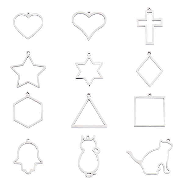 PandaHall UNICRAFTALE 12pcs 12 Styles Open Back Bezel Pendants Mixed Shapes Stainless Steel Charms Pressed Flower Jewelry for DIY UV Resin...
PandaHall UNICRAFTALE 12pcs 12 Styles Open Back Bezel Pendants Mixed Shapes Stainless Steel Charms Pressed Flower Jewelry for DIY UV Resin...