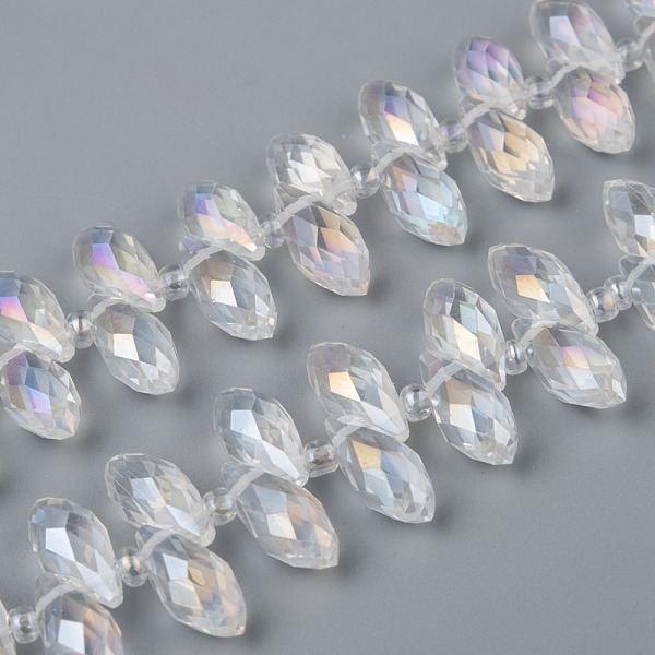 PandaHall Crystal Glass Beads Strands, Top Drilled Beads, Faceted, Teardrop, Clear AB, 13x6mm, Hole: 1mm, about 100pcs/strand, 16.5 inch...
PandaHall Crystal Glass Beads Strands, Top Drilled Beads, Faceted, Teardrop, Clear AB, 13x6mm, Hole: 1mm, about 100pcs/strand, 16.5 inch...