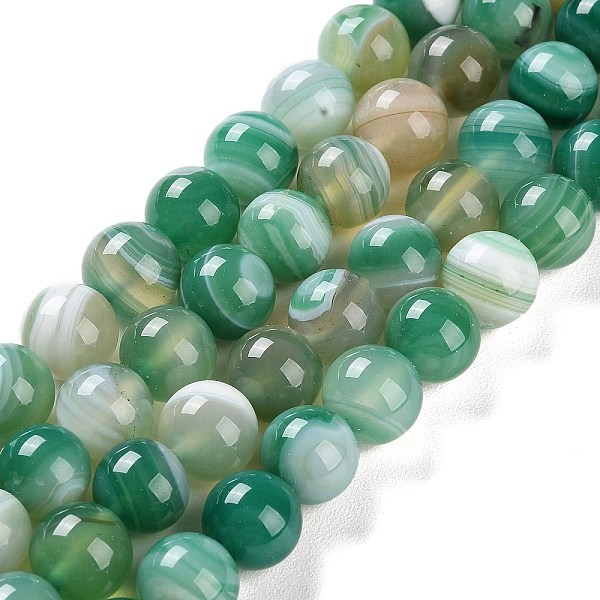 PandaHall Natural Striped Agate/Banded Agate Beads Strands, Dyed, Round, Sea Green, 10mm, Hole: 1.2mm, about 19pcs/strand, 7.60''(19.3cm)...
PandaHall Natural Striped Agate/Banded Agate Beads Strands, Dyed, Round, Sea Green, 10mm, Hole: 1.2mm, about 19pcs/strand, 7.60''(19.3cm)...