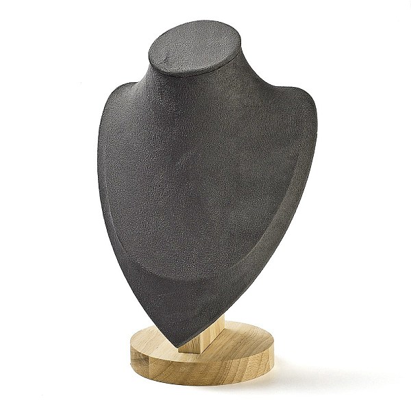 PandaHall Microfiber Necklace Display Stands, Desktio Bust Shaped Necklace Holder with Wood Base, Gray, 16x10.5x25cm Cloth Gray
PandaHall Microfiber Necklace Display Stands, Desktio Bust Shaped Necklace Holder with Wood Base, Gray, 16x10.5x25cm Cloth Gray