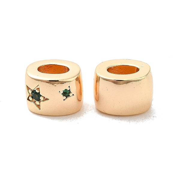 PandaHall Brass Micro Pave Cubic Zirconia Beads, Oval with Star, Real 18K Gold Plated, Green, 5.5x8x6mm, Hole: 1.8x3.8mm Brass+Cubic...
PandaHall Brass Micro Pave Cubic Zirconia Beads, Oval with Star, Real 18K Gold Plated, Green, 5.5x8x6mm, Hole: 1.8x3.8mm Brass+Cubic...