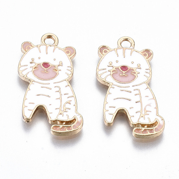 PandaHall Light Gold Plated Alloy Enamel Pendants, Cadmium Free & Lead Free, Tiger, White, 24.5x12.5x1.5mm, Hole: 1.8mm Alloy+Enamel Tiger...
PandaHall Light Gold Plated Alloy Enamel Pendants, Cadmium Free & Lead Free, Tiger, White, 24.5x12.5x1.5mm, Hole: 1.8mm Alloy+Enamel Tiger...