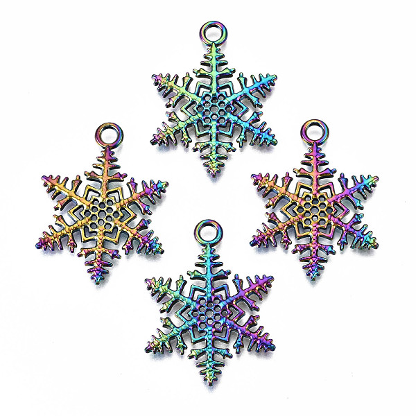 PandaHall Rainbow Color Alloy Pendants, Cadmium Free & Lead Free, Snowflake, 34x25.5x2mm, Hole: 3mm Alloy Snowflake
PandaHall Rainbow Color Alloy Pendants, Cadmium Free & Lead Free, Snowflake, 34x25.5x2mm, Hole: 3mm Alloy Snowflake