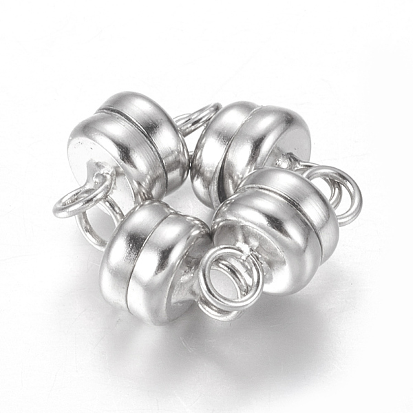 PandaHall Column Brass Magnetic Clasps with Loops, Lead Free & Nickel Free & Cadmium Free, Platinum, 10x6mm, Hole: 1mm Brass Column
PandaHall Column Brass Magnetic Clasps with Loops, Lead Free & Nickel Free & Cadmium Free, Platinum, 10x6mm, Hole: 1mm Brass Column