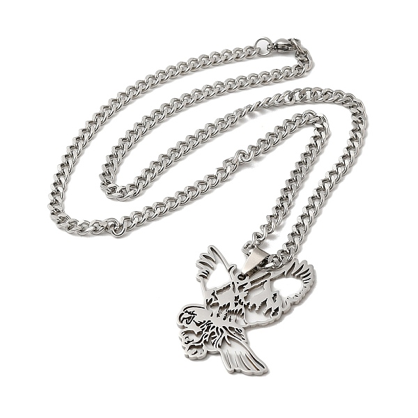 PandaHall 304 Stainless Steel Hollow Pendant Necklaces, Eagle, Stainless Steel Color, 19.41 inch(49.3cm) 304 Stainless Steel Eagle
PandaHall 304 Stainless Steel Hollow Pendant Necklaces, Eagle, Stainless Steel Color, 19.41 inch(49.3cm) 304 Stainless Steel Eagle