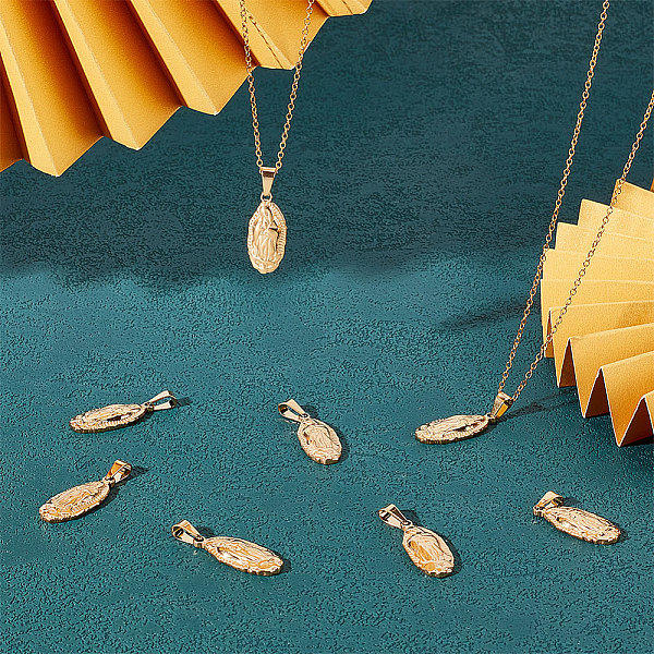 PandaHall UNICRAFTALE 10pcs Oval Pendants 304 Stainless Steel Pendants Oval with Mary Charms Golden Color Metal Pendants End Drop Charm...
PandaHall UNICRAFTALE 10pcs Oval Pendants 304 Stainless Steel Pendants Oval with Mary Charms Golden Color Metal Pendants End Drop Charm...