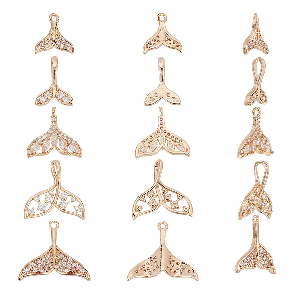 PandaHall ARRICRAFT 10Pcs 5 Styles Brass Micro Pave Clear Cubic Zirconia Pendants, Mermaid Tail, Golden, 11~16.5x10.5~19x2~4mm, Hole...
PandaHall ARRICRAFT 10Pcs 5 Styles Brass Micro Pave Clear Cubic Zirconia Pendants, Mermaid Tail, Golden, 11~16.5x10.5~19x2~4mm, Hole...