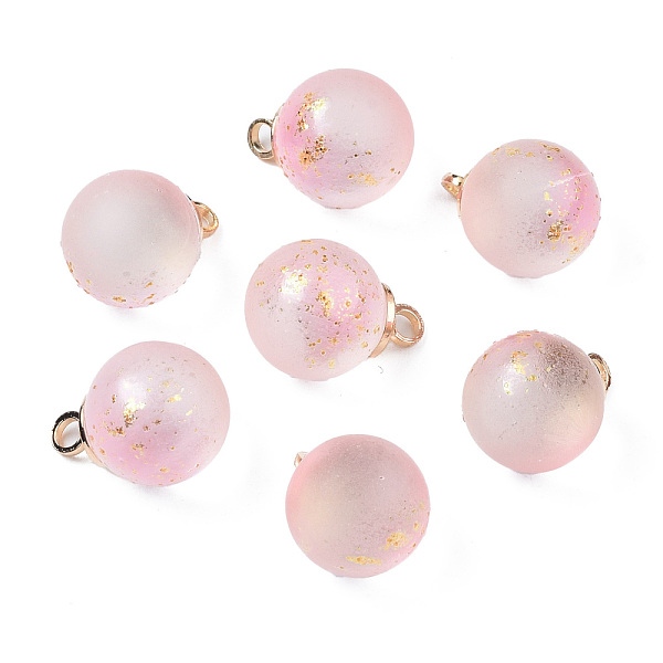 PandaHall Two Tone Transparent Spray Painted Glass Pendants, with Light Gold Plated Brass Loop, Frosted, with Glitter Powder, Round, Pink...
PandaHall Two Tone Transparent Spray Painted Glass Pendants, with Light Gold Plated Brass Loop, Frosted, with Glitter Powder, Round, Pink...