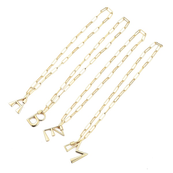 PandaHall Brass Screw Carabiner Lock Pendant Necklaces, Initial Necklaces, with Paperclip Chains, Letter, Golden, Random Mixed Letters...
PandaHall Brass Screw Carabiner Lock Pendant Necklaces, Initial Necklaces, with Paperclip Chains, Letter, Golden, Random Mixed Letters...