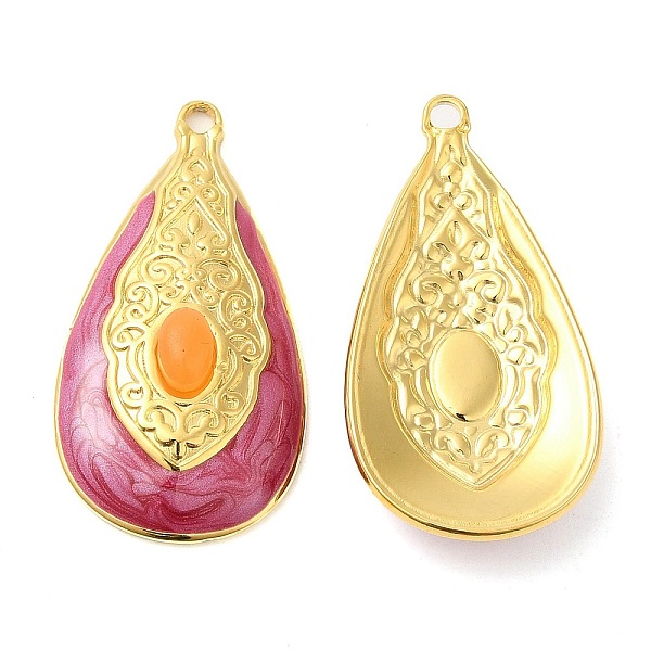 PandaHall Enamel Pendants, with 304 Stainless Steel Finding and Arcylic Cabochons, Real 18K Gold Plated, Teardrop Charm, Pale Violet Red...
PandaHall Enamel Pendants, with 304 Stainless Steel Finding and Arcylic Cabochons, Real 18K Gold Plated, Teardrop Charm, Pale Violet Red...