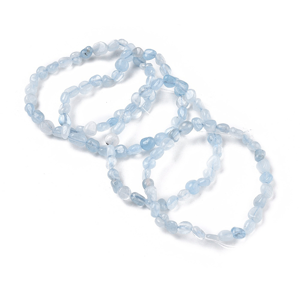 PandaHall Natural Aquamarine Bead Stretch Bracelets, Tumbled Stone, Nuggets, Inner Diameter: 2~2-1/4 inch(5.2~5.6cm) Aquamarine
PandaHall Natural Aquamarine Bead Stretch Bracelets, Tumbled Stone, Nuggets, Inner Diameter: 2~2-1/4 inch(5.2~5.6cm) Aquamarine