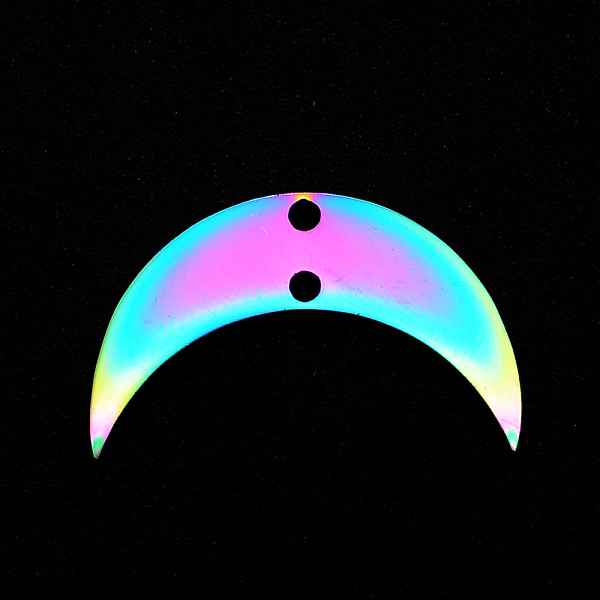 PandaHall 201 Stainless Steel 2-Loop Link Pendants, Laser Cut, Crescent, Rainbow Color, 12x20x1mm, Hole: 1.4mm 201 Stainless Steel Moon
PandaHall 201 Stainless Steel 2-Loop Link Pendants, Laser Cut, Crescent, Rainbow Color, 12x20x1mm, Hole: 1.4mm 201 Stainless Steel Moon