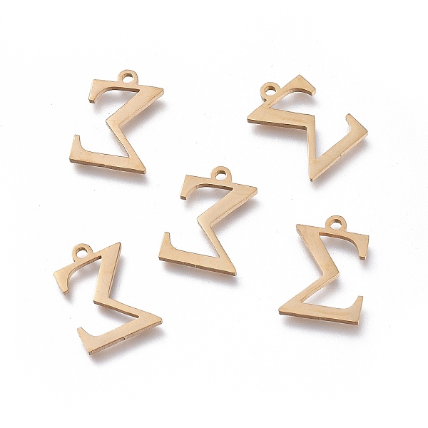 PandaHall 304 Stainless Steel Charms, Greek Alphabet, Golden, Letter.S, 14x10x1mm, Hole: 1.2mm 304 Stainless Steel Letter S
PandaHall 304 Stainless Steel Charms, Greek Alphabet, Golden, Letter.S, 14x10x1mm, Hole: 1.2mm 304 Stainless Steel Letter S