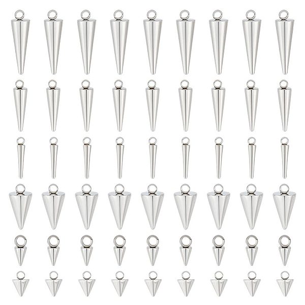 PandaHall Unicraftale 60Pcs 6 Style 304 Stainless Steel Pendants, Spike/Cone, Stainless Steel Color, 6.5~14x2~7mm, Hole: 1~2mm, 10pcs/style...
PandaHall Unicraftale 60Pcs 6 Style 304 Stainless Steel Pendants, Spike/Cone, Stainless Steel Color, 6.5~14x2~7mm, Hole: 1~2mm, 10pcs/style...