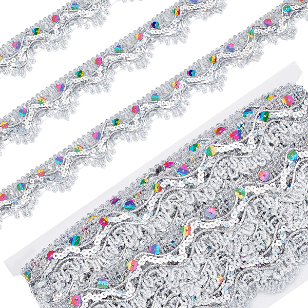 PandaHall PH 18.6 Yard Sequinned Lace Trim Silver Beaded Lace Trim 1.3" Sequins Ribbon Vintage Decorative Sewing Fabric Wave-Shaped Lace...
PandaHall PH 18.6 Yard Sequinned Lace Trim Silver Beaded Lace Trim 1.3" Sequins Ribbon Vintage Decorative Sewing Fabric Wave-Shaped Lace...