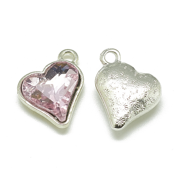 PandaHall Alloy Glass Pendants, Faceted, Heart, Platinum, Pearl Pink, 17x15x5mm, Hole: 1.5mm Alloy+Glass Heart Pink
PandaHall Alloy Glass Pendants, Faceted, Heart, Platinum, Pearl Pink, 17x15x5mm, Hole: 1.5mm Alloy+Glass Heart Pink