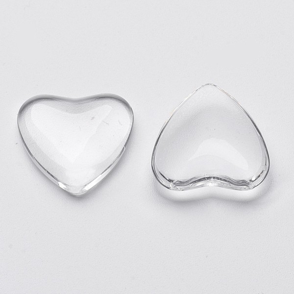 PandaHall Transparent Glass Cabochons, Heart, Clear, 18x18mm, 4.5mm(Range: 4~5mm) thick Glass Heart Clear
PandaHall Transparent Glass Cabochons, Heart, Clear, 18x18mm, 4.5mm(Range: 4~5mm) thick Glass Heart Clear
