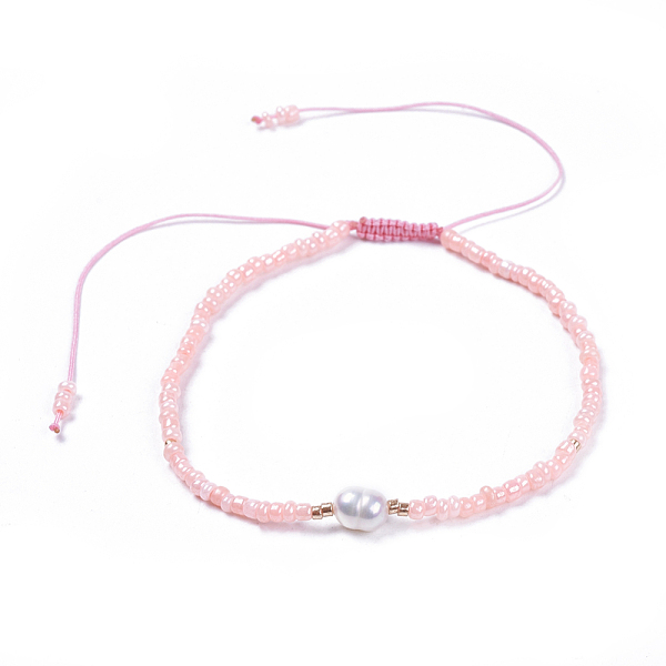 PandaHall Adjustable Nylon Thread Braided Beads Bracelets, with Glass Seed Beads and Grade A Natural Freshwater Pearls, Pink, 2-1/8 inch...
PandaHall Adjustable Nylon Thread Braided Beads Bracelets, with Glass Seed Beads and Grade A Natural Freshwater Pearls, Pink, 2-1/8 inch...