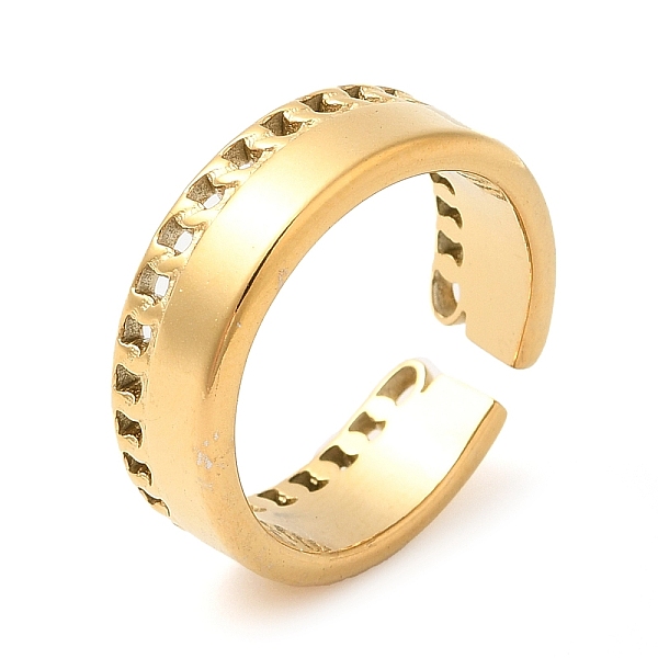 PandaHall 304 Stainless Steel Hollow Open Cuff Rings for Women, Real 18K Gold Plated, Inner Diameter: 17.8mm 304 Stainless Steel
PandaHall 304 Stainless Steel Hollow Open Cuff Rings for Women, Real 18K Gold Plated, Inner Diameter: 17.8mm 304 Stainless Steel