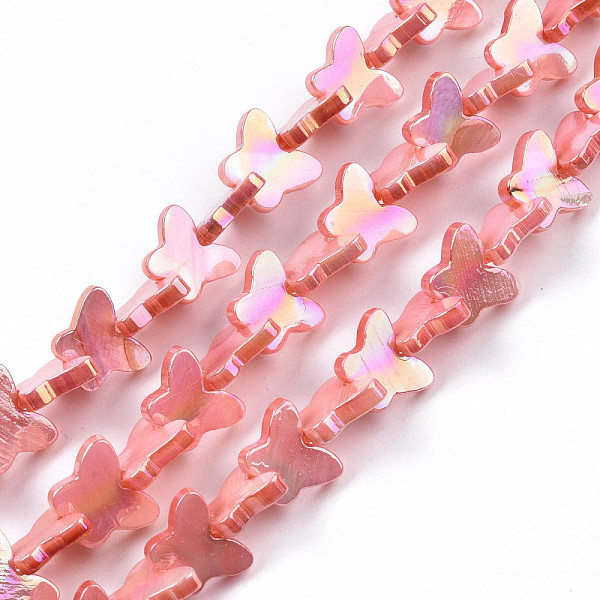 PandaHall Natural Freshwater Shell Beads Strands, AB Color Plated, Dyed, Butterfly, Salmon, 10~11x12.5~13.5x3mm, Hole: 0.7mm, about..., Red
PandaHall Natural Freshwater Shell Beads Strands, AB Color Plated, Dyed, Butterfly, Salmon, 10~11x12.5~13.5x3mm, Hole: 0.7mm, about..., Red