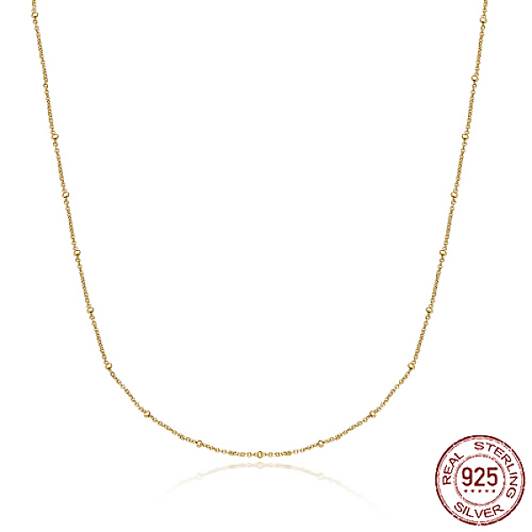 PandaHall 925 Sterling Silver Satellite Chains Necklaces, Real 18K Gold Plated, 15.75 inch(40cm) Sterling Silver
PandaHall 925 Sterling Silver Satellite Chains Necklaces, Real 18K Gold Plated, 15.75 inch(40cm) Sterling Silver