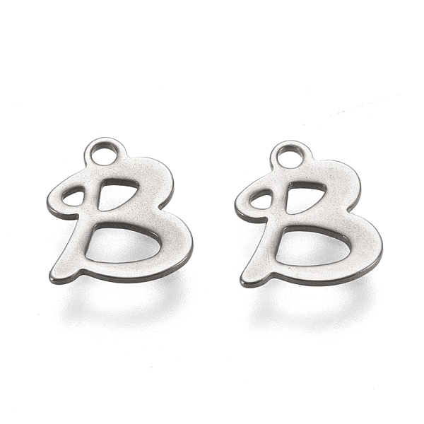 PandaHall 304 Stainless Steel Charms, Laser Cut, Letter, Stainless Steel Color, Letter.B, 10.5x9x0.7mm, Hole: 1.5mm 304 Stainless Steel...
PandaHall 304 Stainless Steel Charms, Laser Cut, Letter, Stainless Steel Color, Letter.B, 10.5x9x0.7mm, Hole: 1.5mm 304 Stainless Steel...