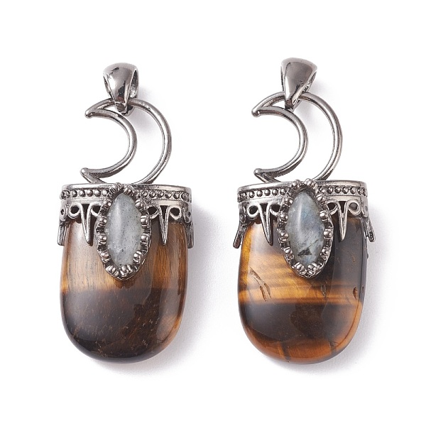 PandaHall Natural Tiger Eye Pendants, with Brass Findings, Oval, Gunmetal, 44~46x20~21x16~17mm, Hole: 5x7mm Tiger Eye Oval
PandaHall Natural Tiger Eye Pendants, with Brass Findings, Oval, Gunmetal, 44~46x20~21x16~17mm, Hole: 5x7mm Tiger Eye Oval