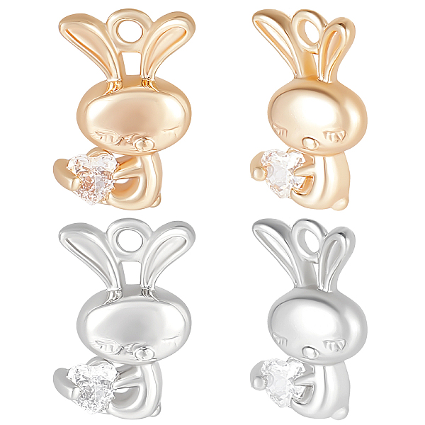 PandaHall Beebeecraft 10Pcs 2 Colors Brass Pave Clear Cubic Zirconia Charms, Cadmium Free & Nickel Free & Lead Free, Rabbit, Real Gold...
PandaHall Beebeecraft 10Pcs 2 Colors Brass Pave Clear Cubic Zirconia Charms, Cadmium Free & Nickel Free & Lead Free, Rabbit, Real Gold...