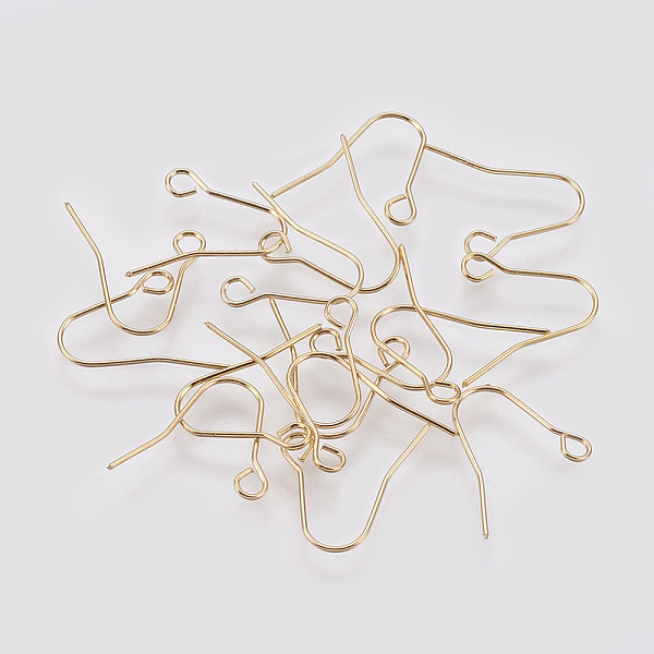 PandaHall Brass Earring Hooks, with Horizontal Loop Findings, Nickel Free, Real Gold Plated, Real 18K Gold Plated, 11.5x13x0.5mm, 24 Gauge...
PandaHall Brass Earring Hooks, with Horizontal Loop Findings, Nickel Free, Real Gold Plated, Real 18K Gold Plated, 11.5x13x0.5mm, 24 Gauge...