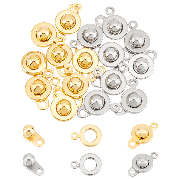 PandaHall Unicraftale 8Pcs 201 Stainless Steel Snap Clasps and 8Pcs 304 Stainless Steel Snap Clasps, Mixed Color, 15x9~9.5x5~5.5mm, Hole...
PandaHall Unicraftale 8Pcs 201 Stainless Steel Snap Clasps and 8Pcs 304 Stainless Steel Snap Clasps, Mixed Color, 15x9~9.5x5~5.5mm, Hole...
