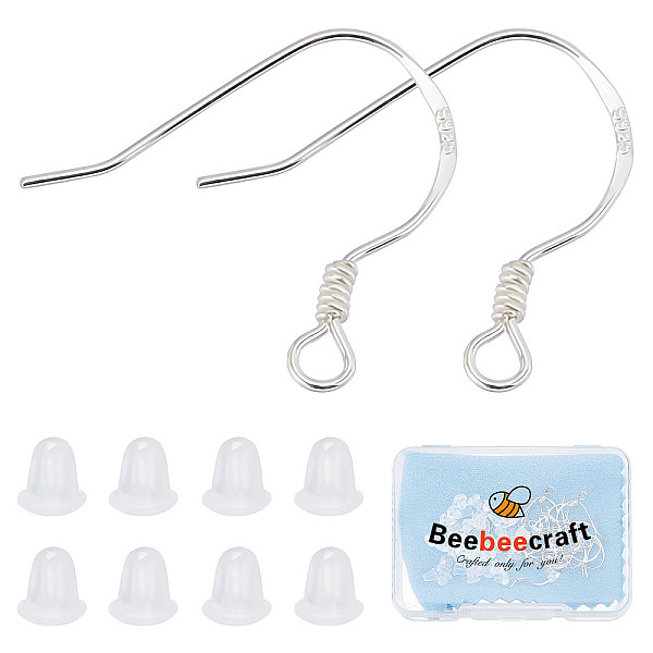 PandaHall Beebeecraft 10 Pairs/Box 925 Sterling Silver Earring Hooks Ear Wires Fish Hooks with 50Pcs Earring Backs for Drop Dangle Earrings...
PandaHall Beebeecraft 10 Pairs/Box 925 Sterling Silver Earring Hooks Ear Wires Fish Hooks with 50Pcs Earring Backs for Drop Dangle Earrings...