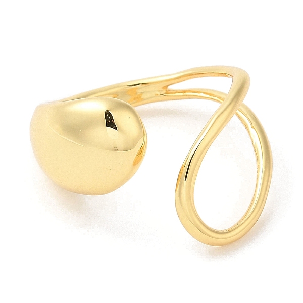 PandaHall Rack Plating Brass Teardrop Open Cuff Ring for Women, Lead Free & Cadmium Free, Real 18K Gold Plated, US Size 8 3/4(18.7mm) Brass
PandaHall Rack Plating Brass Teardrop Open Cuff Ring for Women, Lead Free & Cadmium Free, Real 18K Gold Plated, US Size 8 3/4(18.7mm) Brass